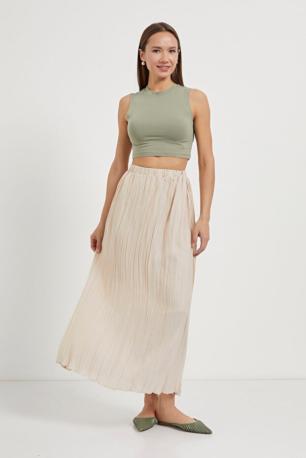 Crop Basic Likralı Atlet - 3