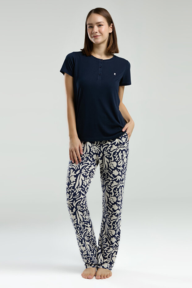Cotton Short Sleeve Women's Pajamas Set Beverly