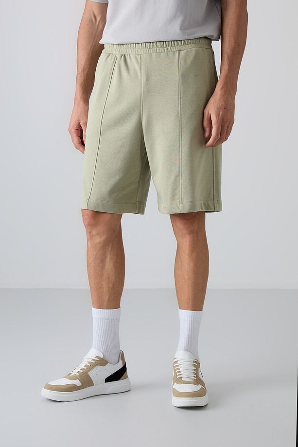 Çağla Pamuklu Kalın Yumuşak Dokulu Comfort Fit Basic Erkek Şort - 81261 - 3