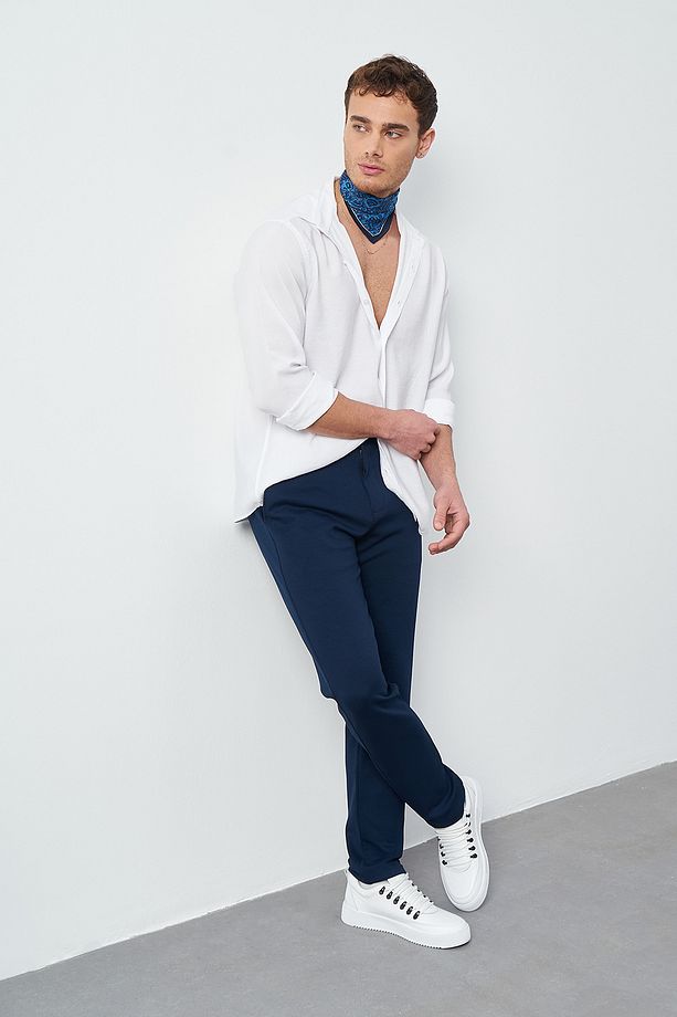 Esnek Modal Kumaş Regular Erkek Pantolon - 3
