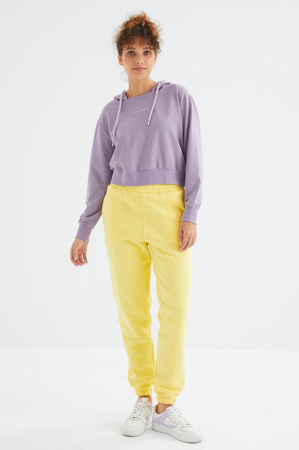 Limon Yüksek Bel Rahat Form Basic Jogger Kadın Eşofman Alt - 94624 - 4