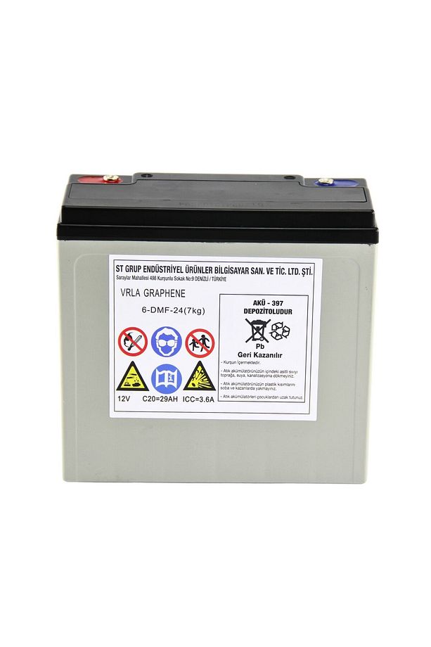Safir 12 V - 24 Ah Grafen Jel Akü 4'lü Set Elektrikli Bisiklet Aküsü - 3