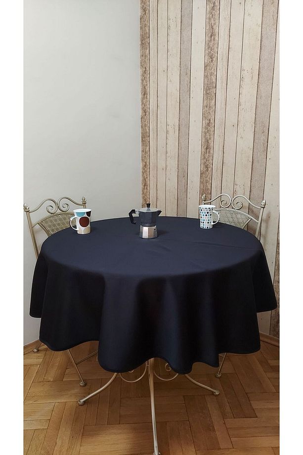 Lüks Fonluk Kumaştan Mamul,dertsiz,fiskos,yemek Masası Örtüsü .çap 150 Cm. - 4