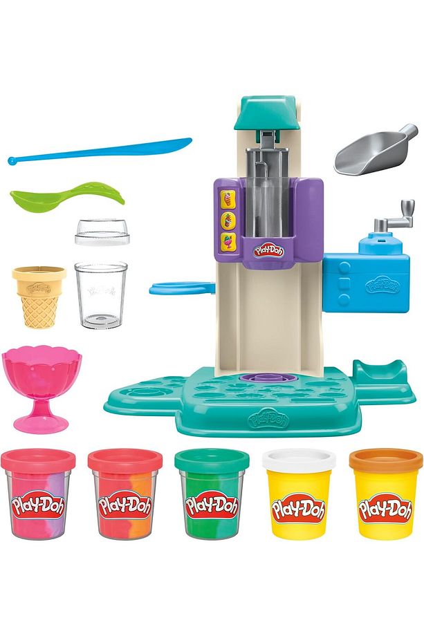 Gökkuşağı Dondurma Makinesi Oyun Seti Play-Doh Oyun Hamuru Eğlenceli - 9