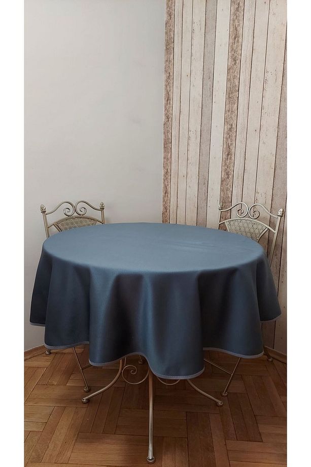 Lüks Fonluk Kumaştan Mamul,dertsiz,fiskos,yemek Masası Örtüsü .çap 150 Cm. - 1