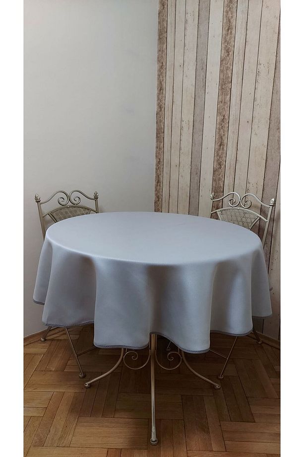 Lüks Fonluk Kumaştan Mamul,dertsiz,fiskos,yemek Masası Örtüsü .çap 150 Cm. - 1
