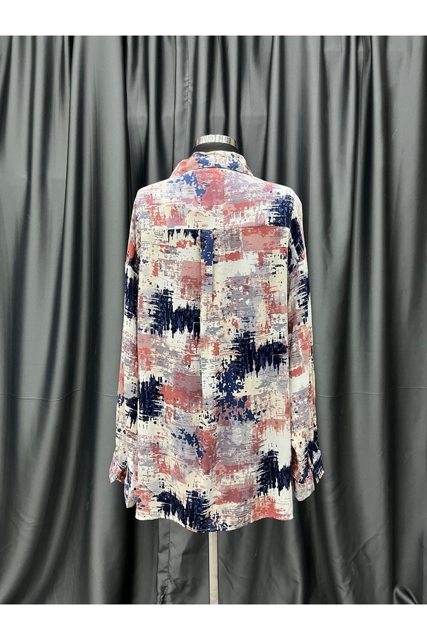 Karma Desenli Viskon Gömlek - 2