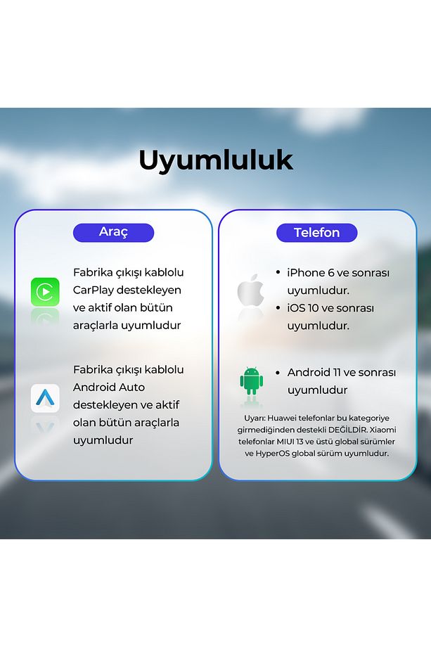 Duo Araç İçi Kablosuz CarPlay ve Android Auto Adaptörü | Apple iOS ve Android Cihazlarla Uyumlu - 7