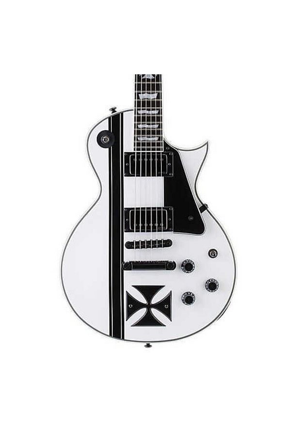 James Hetfield Signature Iron Cross Snow White Elektro Gitar - 1