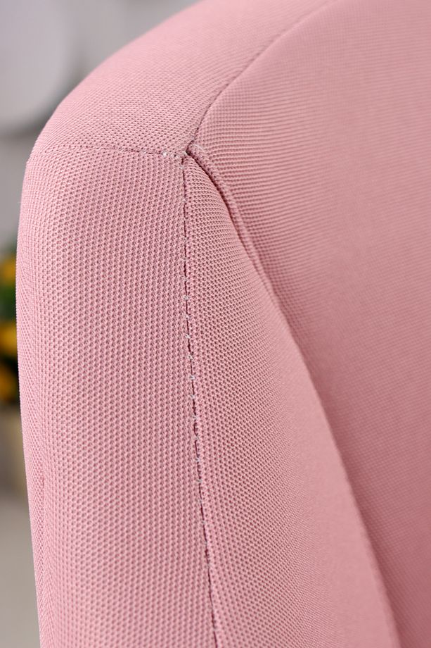 Focus Plus Krom Ayaklı Çalışma Koltuğu (Pembe Lakos Kumaş) - 8