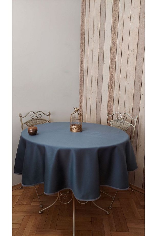 Lüks Fonluk Kumaştan Mamul,dertsiz,fiskos,yemek Masası Örtüsü .çap 150 Cm. - 5