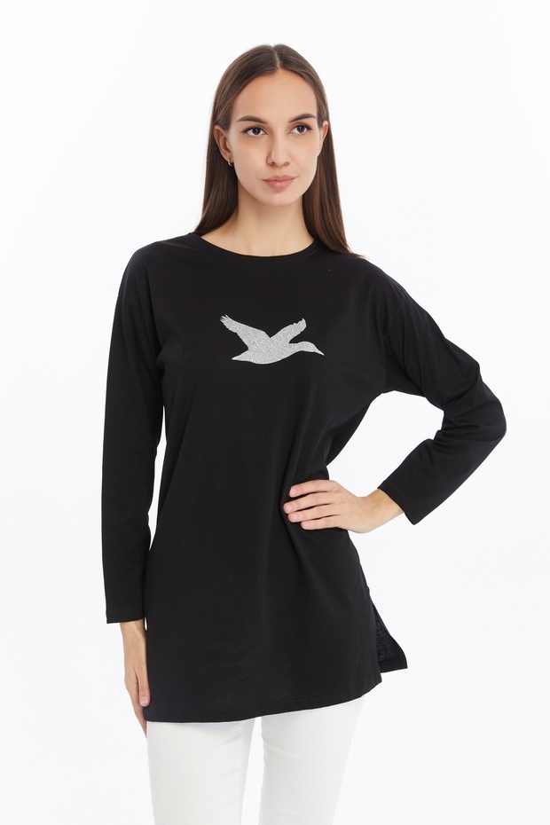 KUŞ BASKILI TUNİK - 7