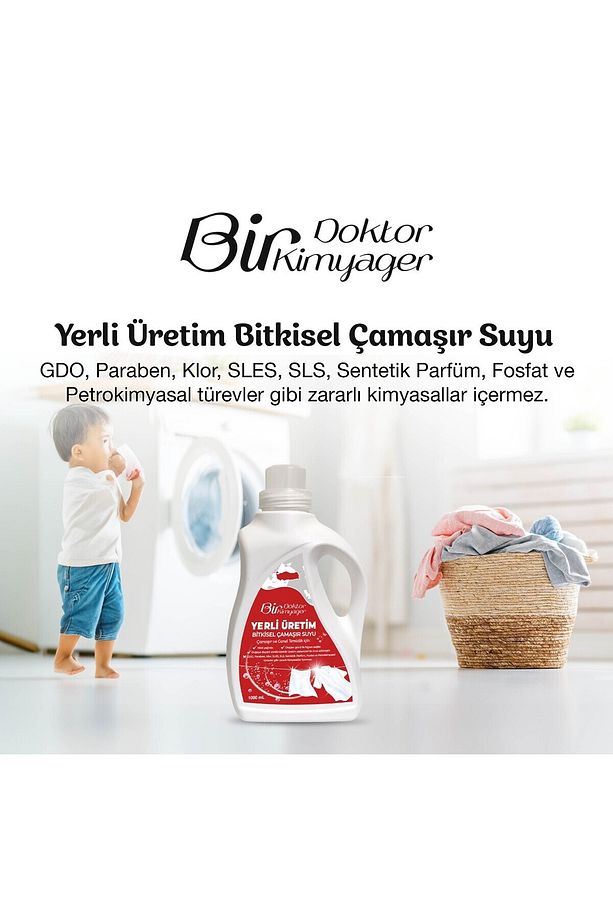 Yerli Üretim Bitkisel Çamaşır Suyu (1 L) - 3