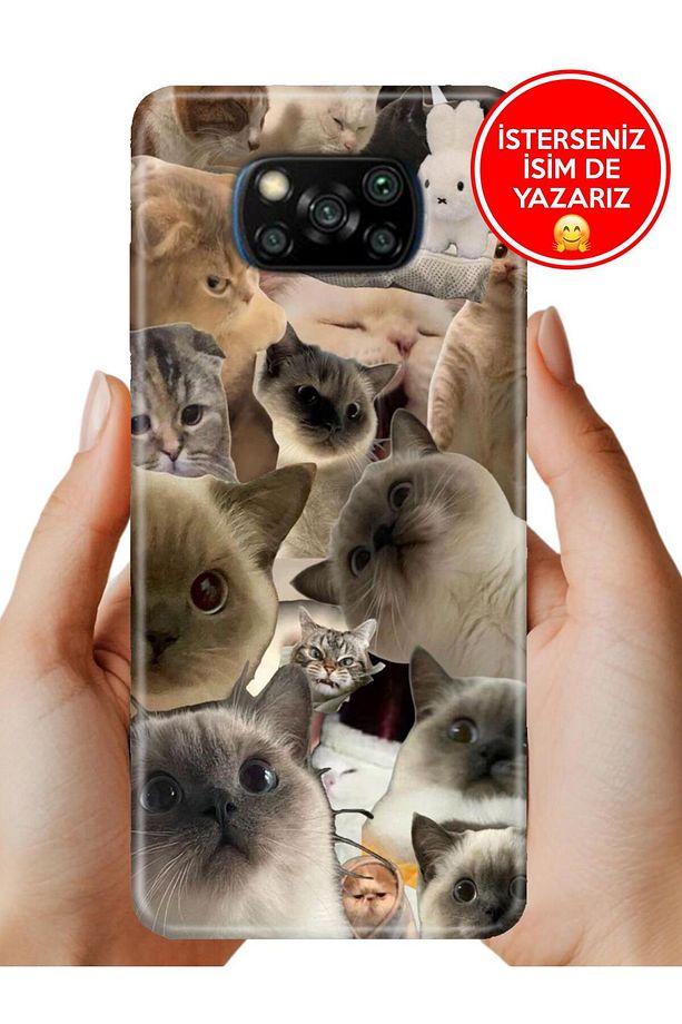 X3 NFC - X3 Pro Kılıf TPU Resimli Silikon Karma Kediler - 1