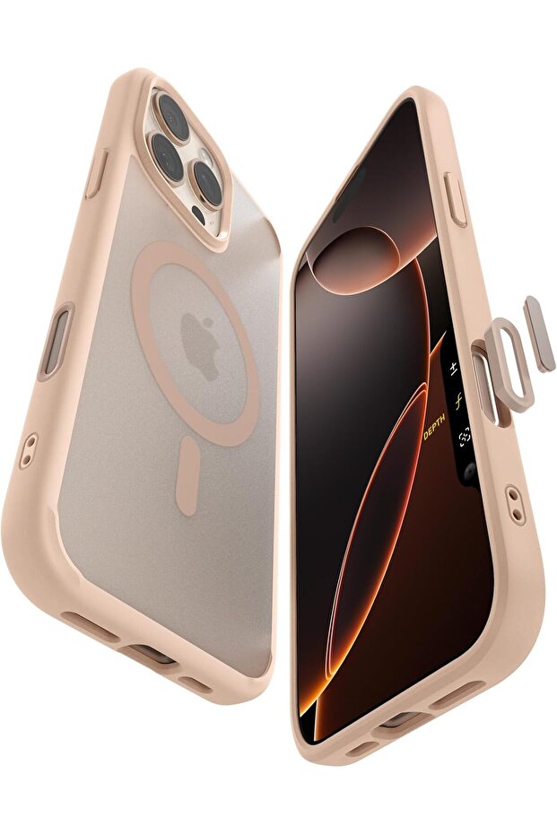 Spigen Ultra Hybrid T MagFit for iPhone 16 Pro MAX case MagSafe compatible Frost Rose Titanium