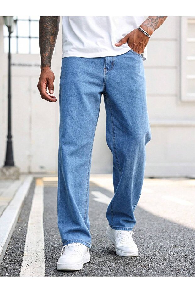 Men's Casual Baggy Denim Jeans Pants