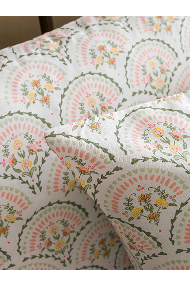 LCW Çiçek Desenli Çift Kişilik Nevresim Seti - 4