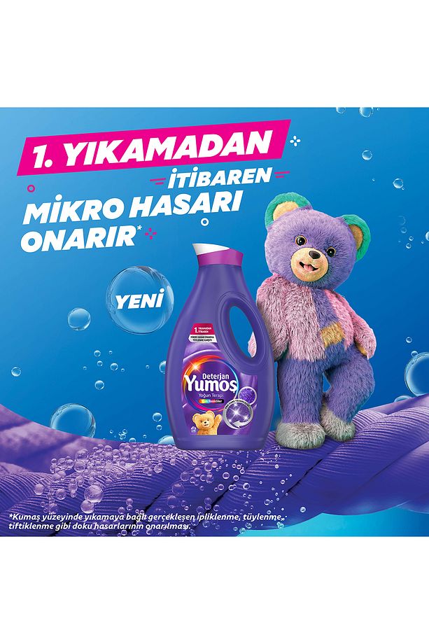 Yumoş Sıvı Deterjan Yoğun Terapi Tüm Renkliler İçin 1690 ml x3 - 4
