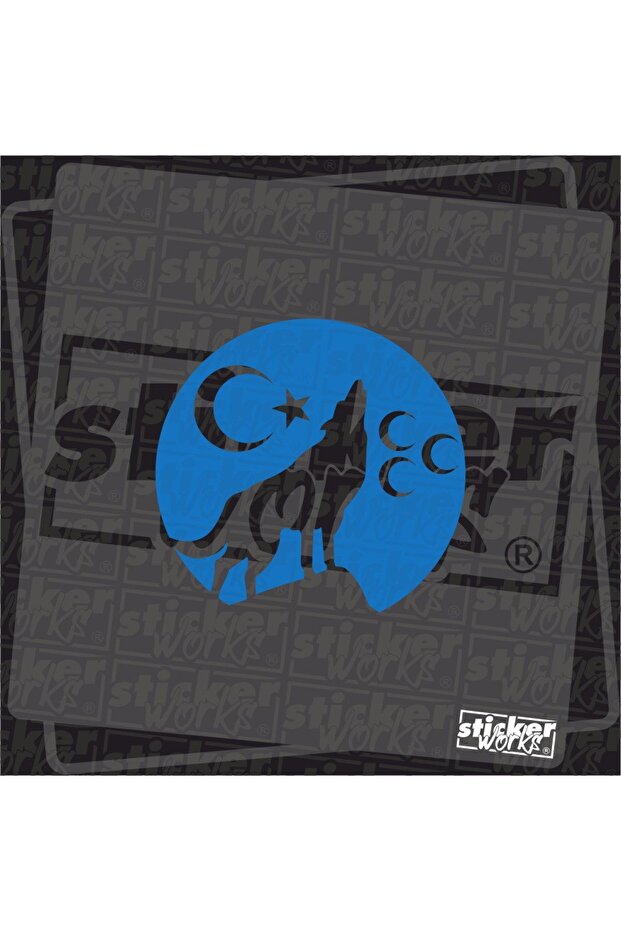 ثلاثة ملصقات الذئب الهلال - 1