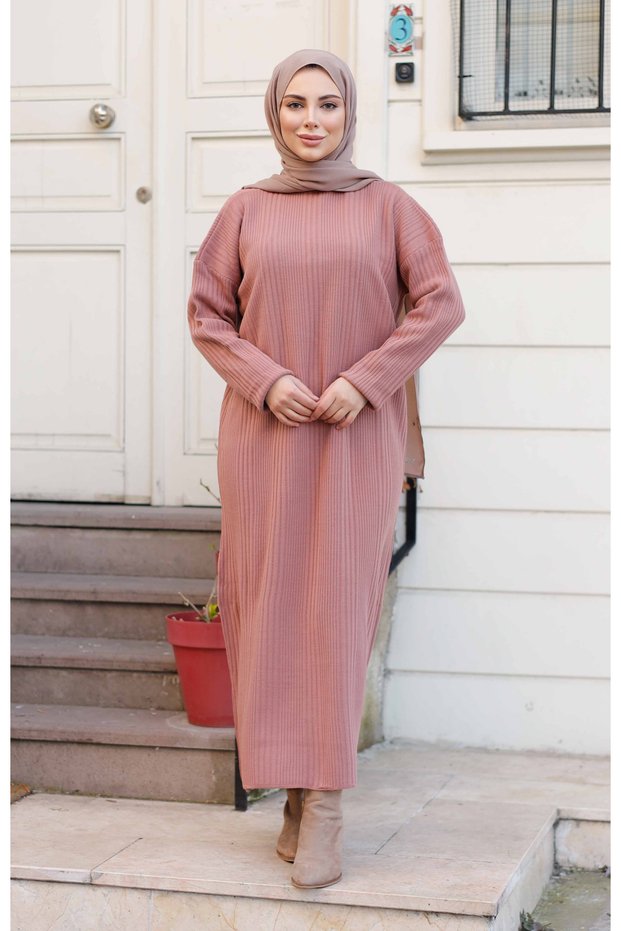 Women's Ribbed Long Knitwear Dress
