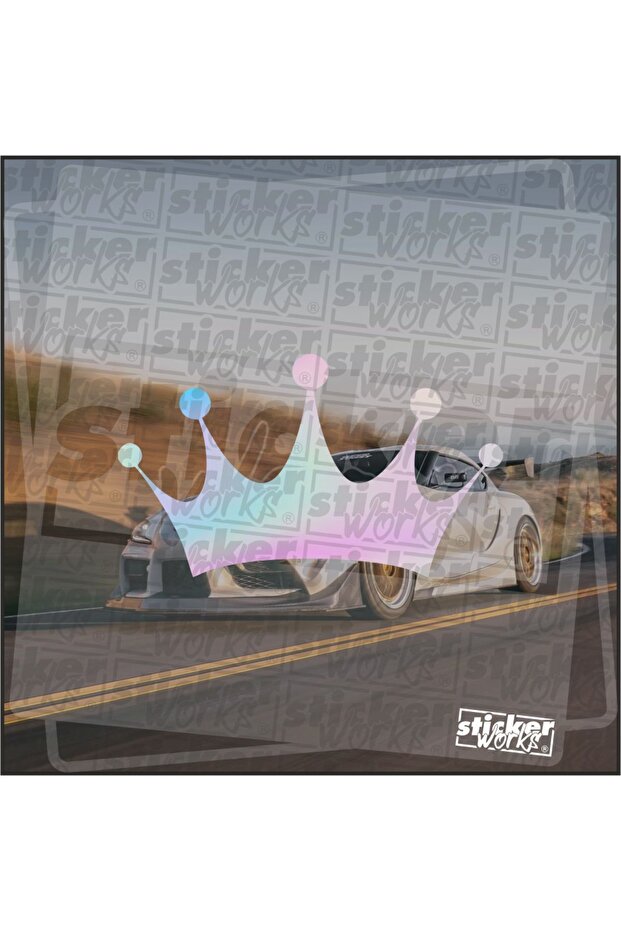 ملصق منقوش على شكل تاج الملك - 1