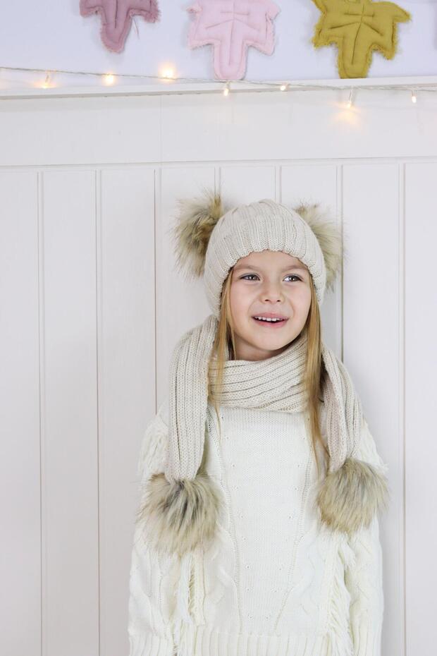Child and Baby Scarf Beanie Set