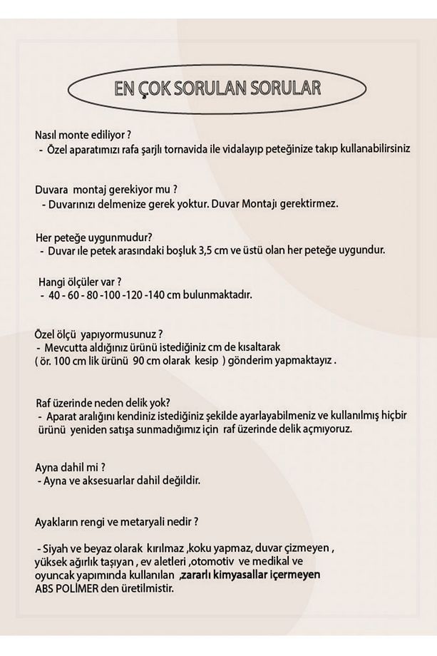 Siyah Petek Üstü Tak Çıkar Uçan Raf & Dresuar Duvar Montajsız Oval Kesim 120 Cm - 3