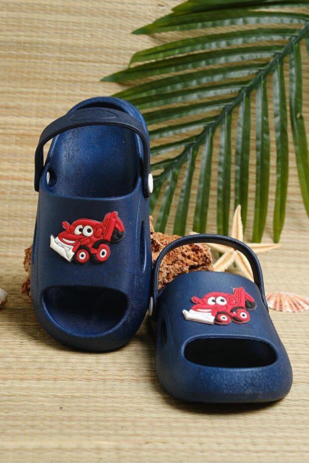 Moki Orthopedic Non-Slip Sole Children's Sandals Slippers with Car Figure