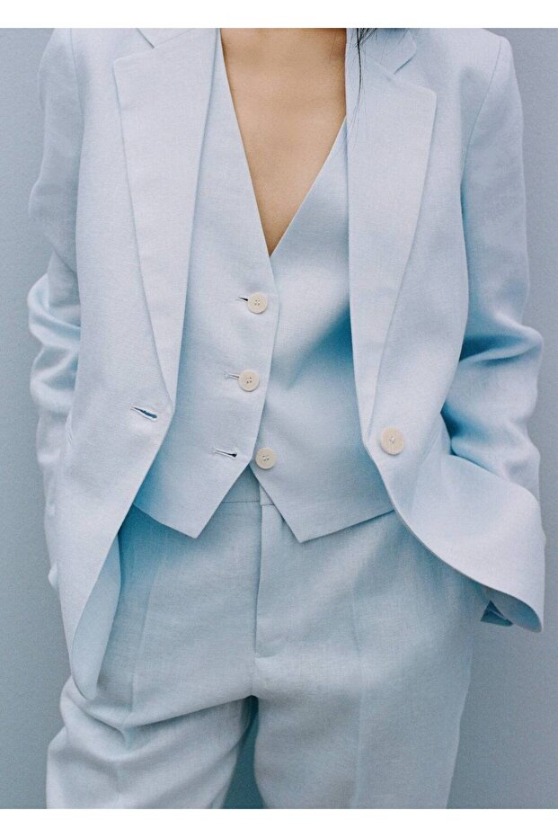 Keten takım yelek - 8