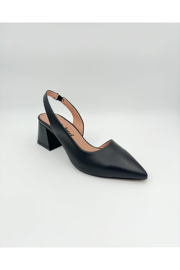 Women's High Heel Shoes Black Leather