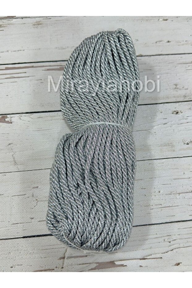 Cord Rope Rope Glitter 8 mm 10 Meters Silver