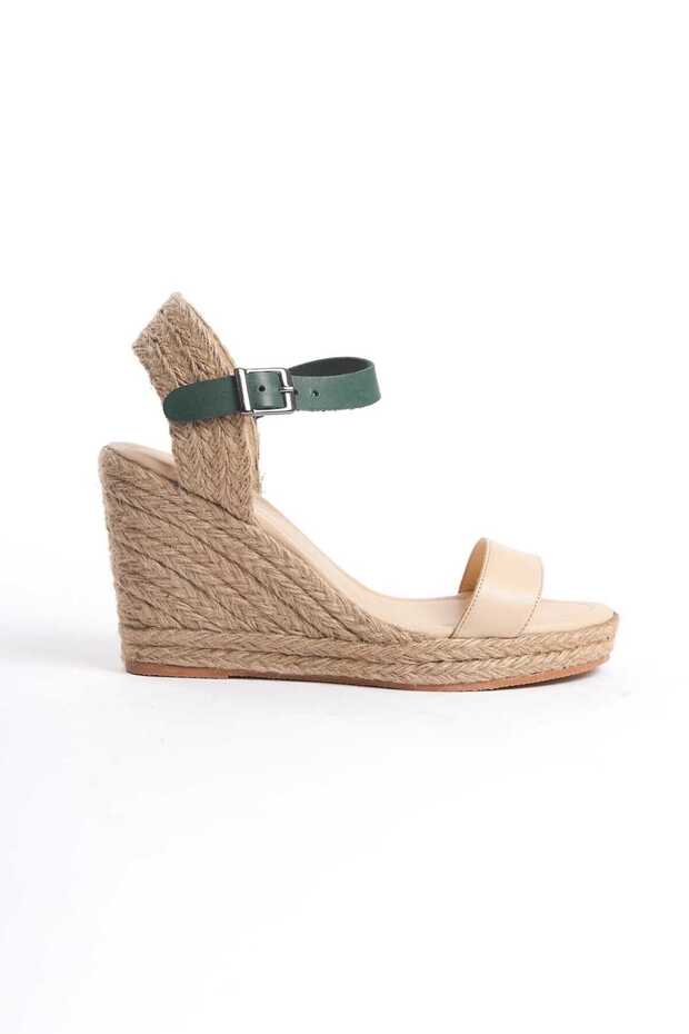 Wedge Heeled Straw Hand Knitted Sandals 7172