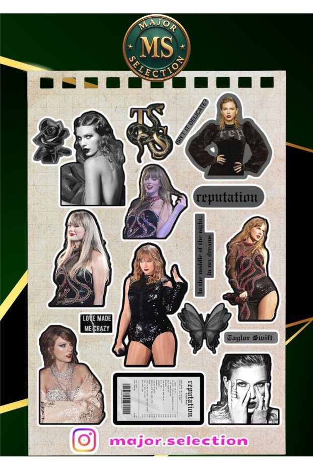 Taylor Swift Themed Sticker Set Laptop Tablet Phone Agenda Bullet Journal Sticker