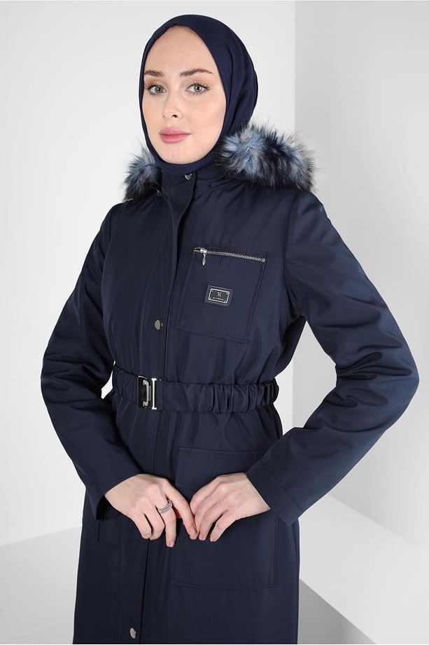 KAPÜŞONU KÜRKLÜ PARKA 90370 - 2