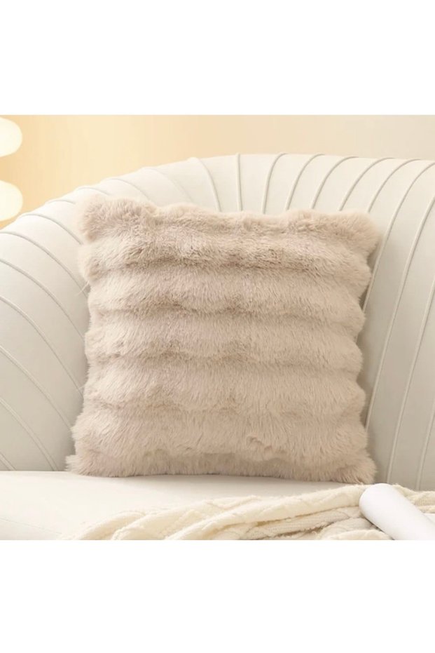 Bubble Rabbit Plush Throw Pillow - Cream (Stone) 43X43 Square - 30X50 Rectangle
