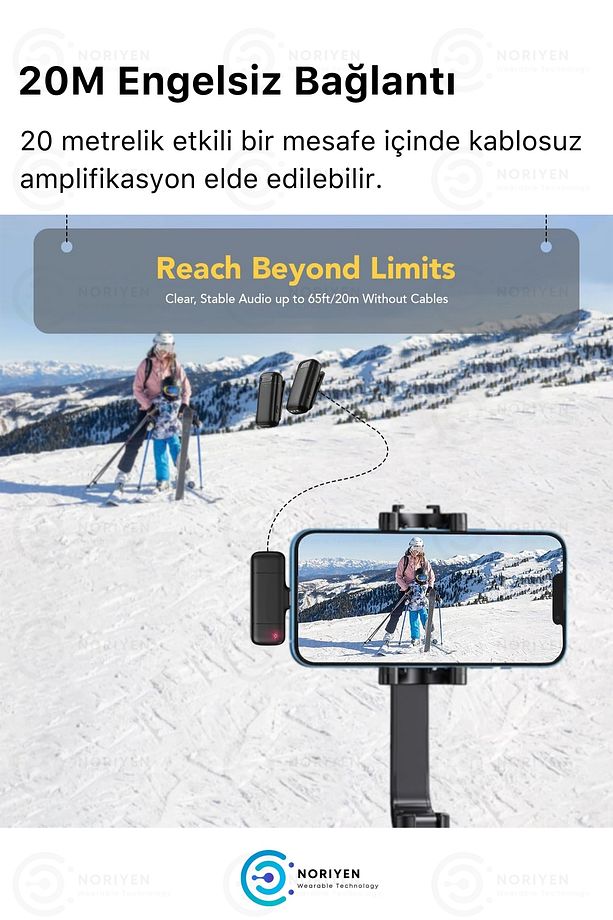 Şarj Kutulu Pro Model Type C Girişli Yaka Mikrofonu Influencer Youtuber Tiktok İçin Mini Mikrofon - 5