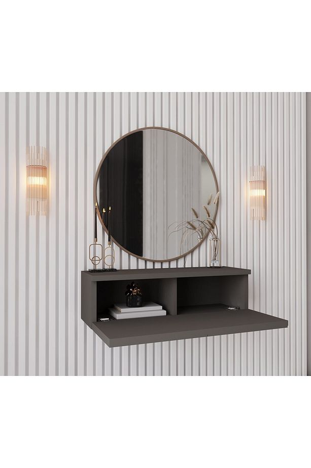 MİMOSA GRİ MDF DUVARA MONTE KAPAKLI DRESUAR - 3