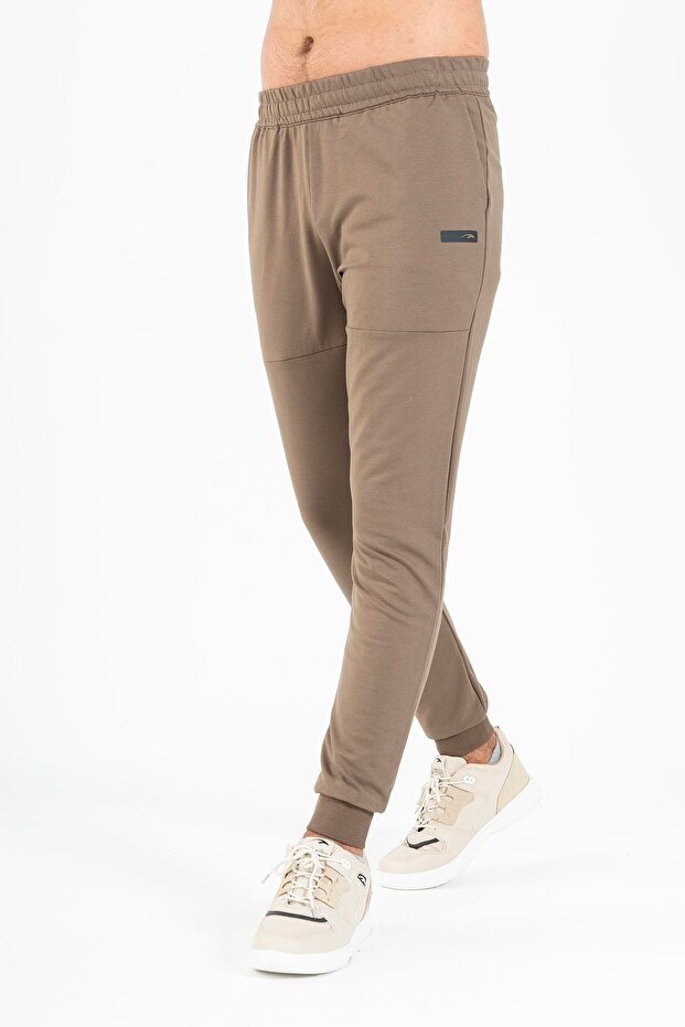 Regular Men's Ribbed Cuffed Cocoa Sweatpants