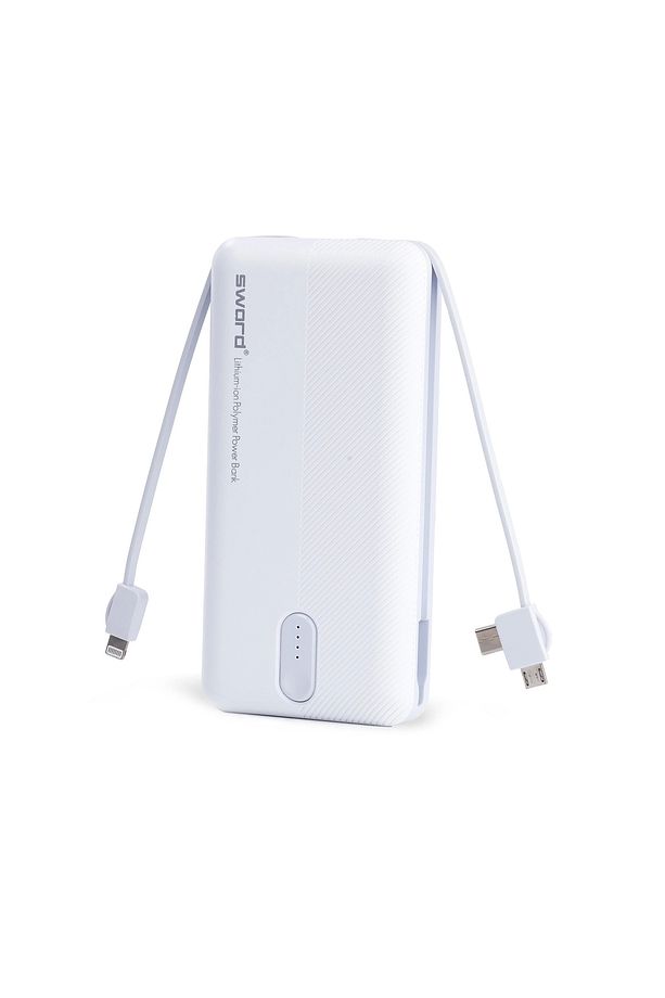 20.000mAh Kendinden Kablolu Hızlı Güvenli Şarj Taşınabilir Powerbank iPhone,Android Uyumlu SW- - 1