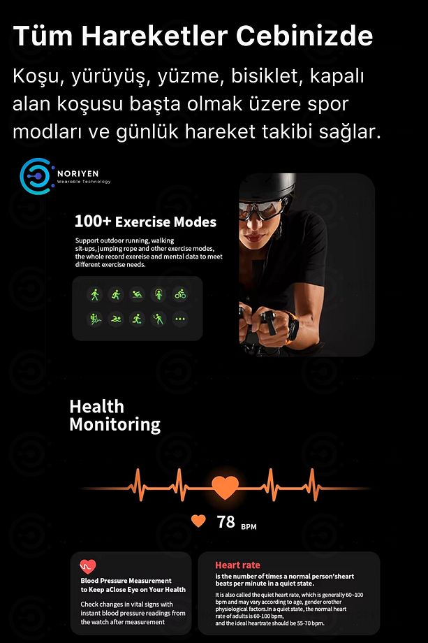 Yeni Nesil Premium Amoled Ekran Full Hd Spor Sağlık Sensör Ios Android Uyumlu Sk7 Ultra Akıllı Saat - 9