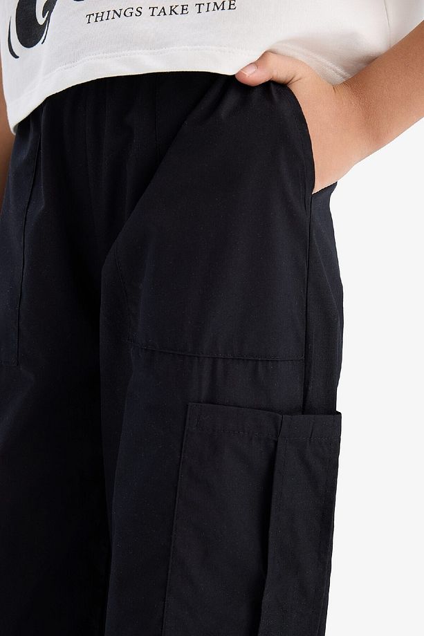 Kız Çocuk Paraşüt Kargo Jogger Paça Pantolon E0162A825SM - 5