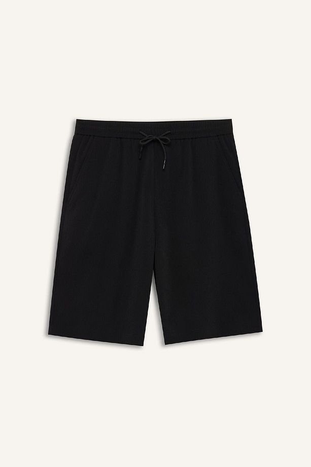 Regular Fit Beli Bağcıklı Dokulu Bermuda Şort D9451ax25sp - 6