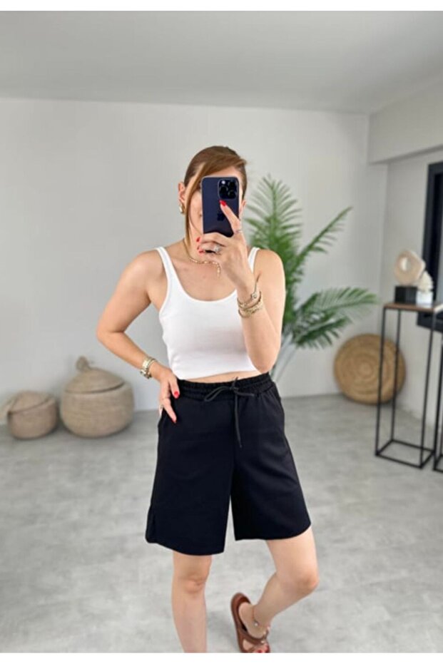 Unisex Black Regular Short