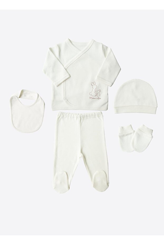 Organik New Basic 5'li Zıbın Set Ekru - 2