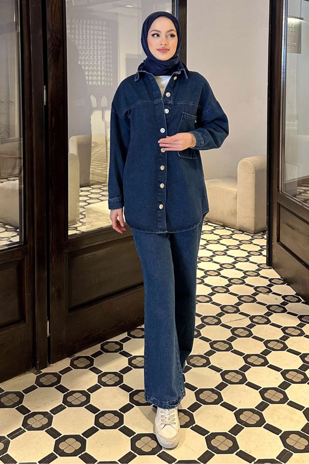 Dark Blue You Denim Set