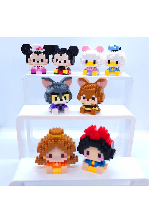 BRİCKS Premium Seri Donald Duck  Daisy Duck Figür Yapı Taşları 2'li Set - 7