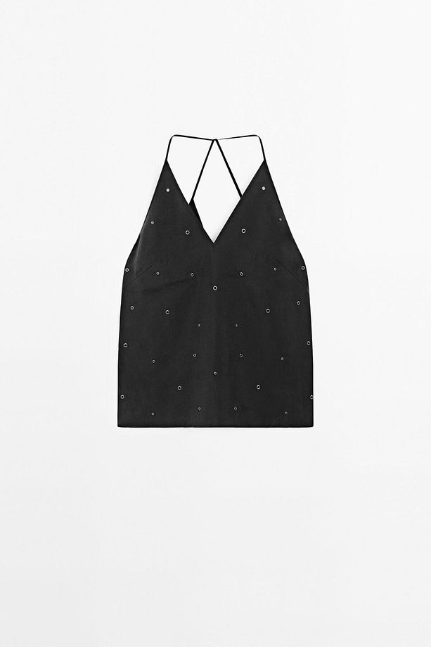 Flowing top with eyelets detail - 6