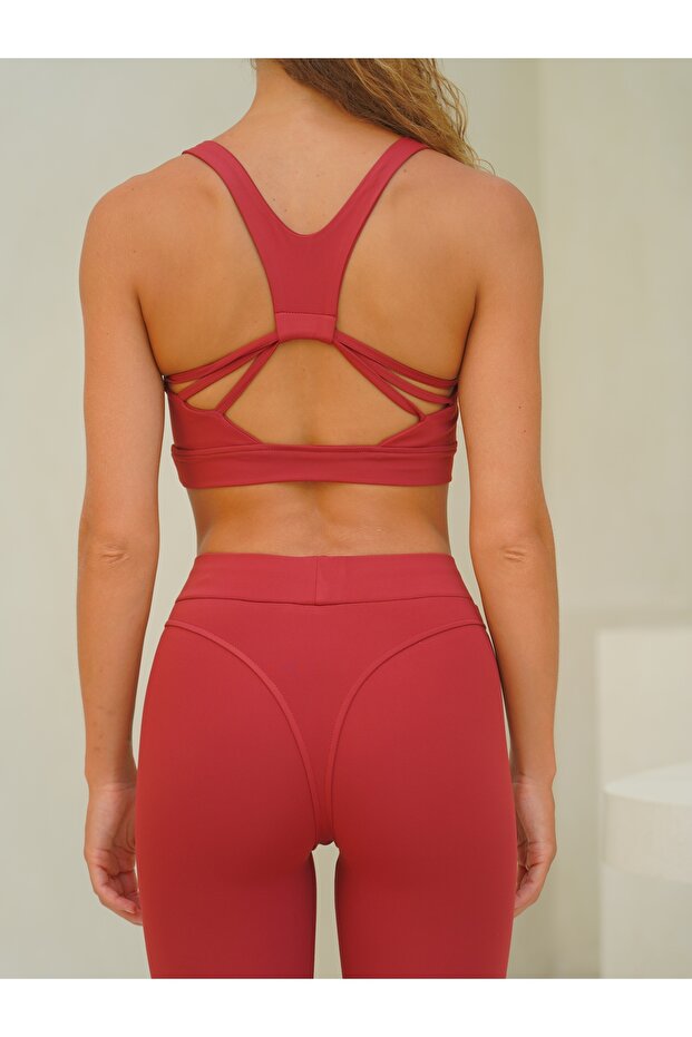 Kratos Basic Spor Bordo Crop - 5