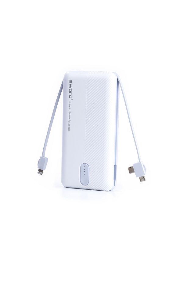 10.000mah Kendinden Kablolu Hızlı Güvenli Şarj Taşınabilir Powerbank Iphone,android Uyumlu Sw- - 1