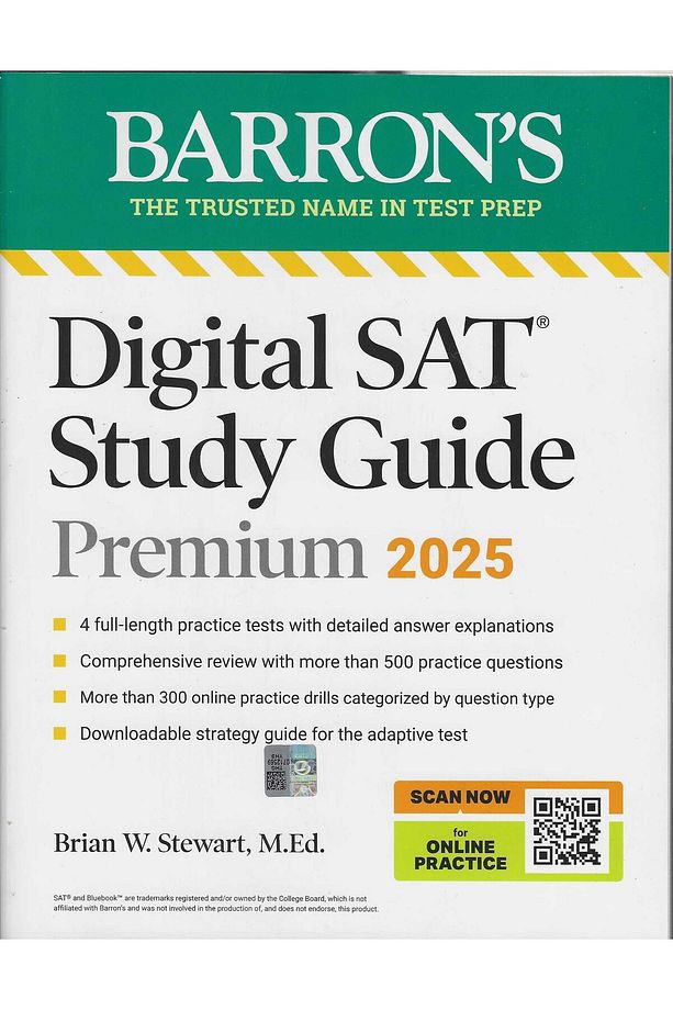 Digital SAT Study Guide Premium,2025 4 Practice Tests+Comprehensive Review+Online Practice (Barron's - 1